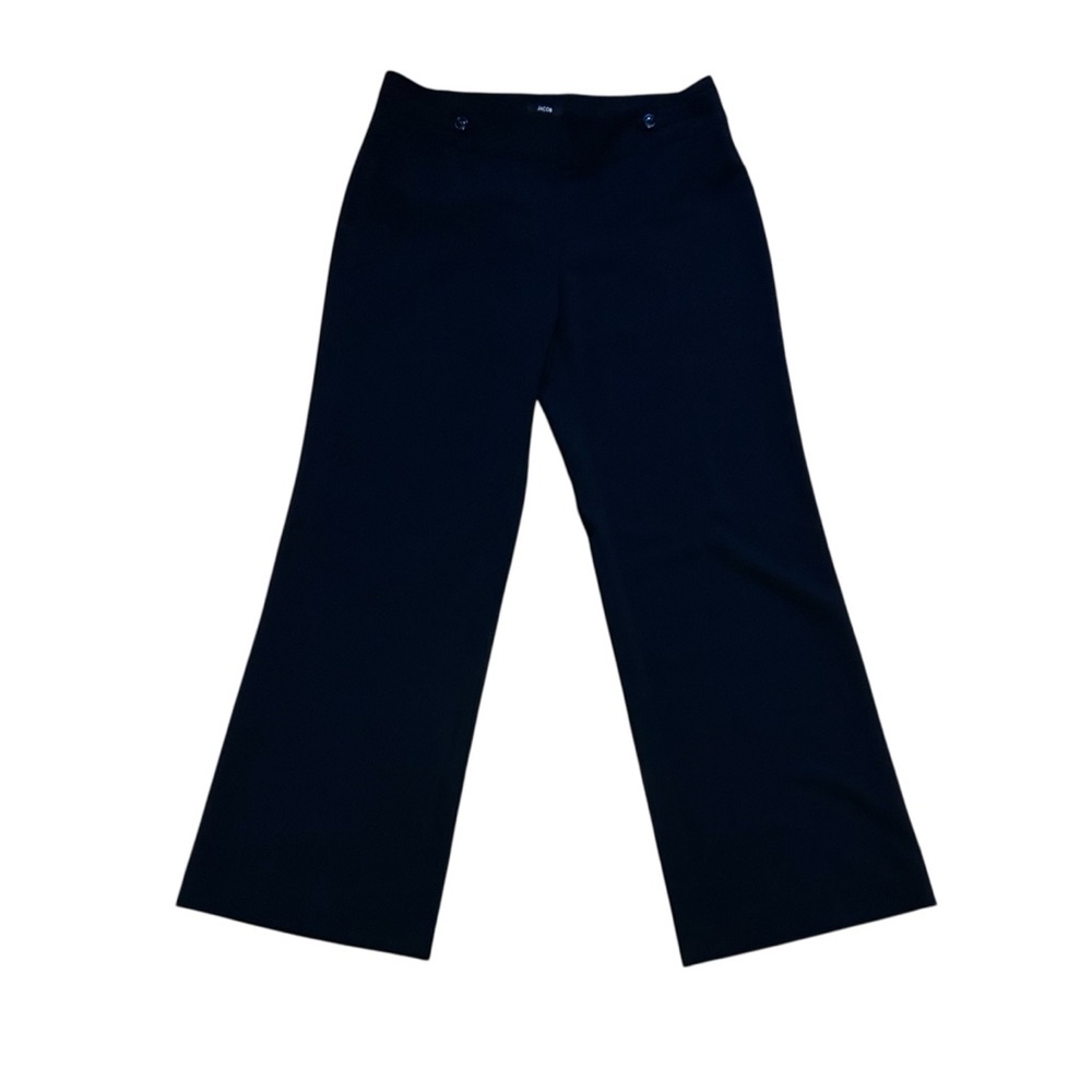 JACOB Women's Vintage Wide Leg Trousers Black 9/10 Made In Canada 90s Minimalist